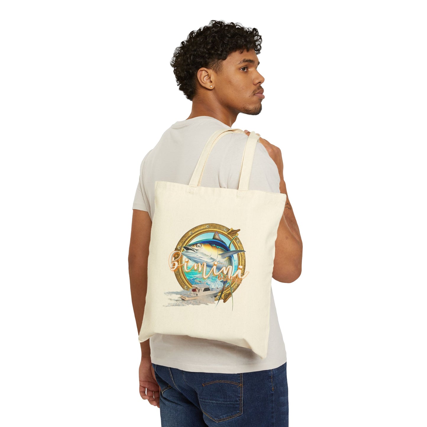 Tote Bag - 'Gulf Stream' Beach Fishing Canvas Tote