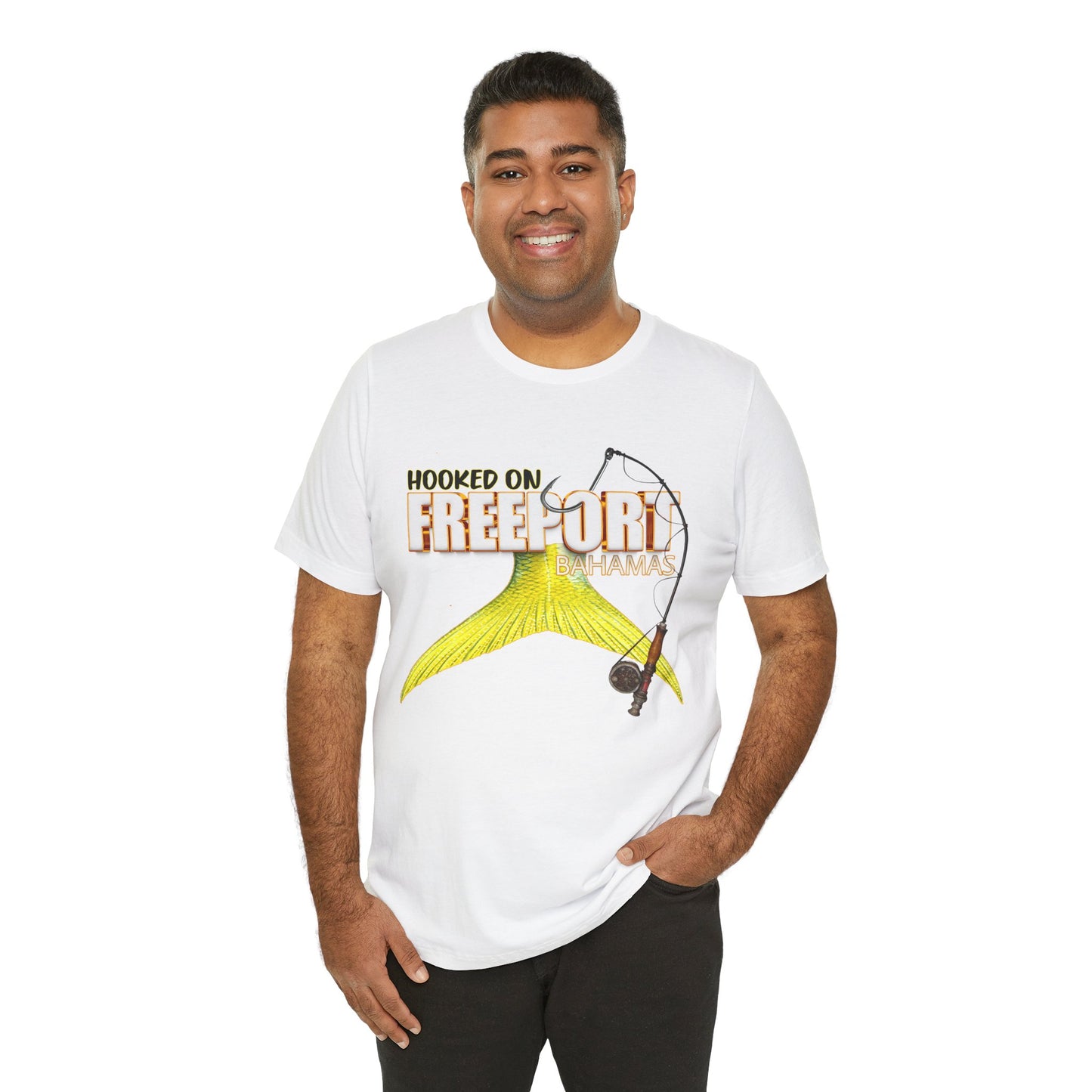 Hooked on Freeport fish tail fishing tee | Fishing T-Shirt