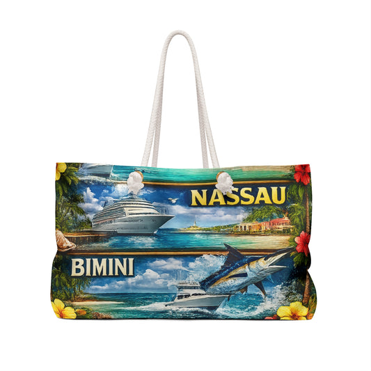 Bahamas Island Treasures Weekender Bag — Nassau, Freeport & Bimini Beach Travel Tote