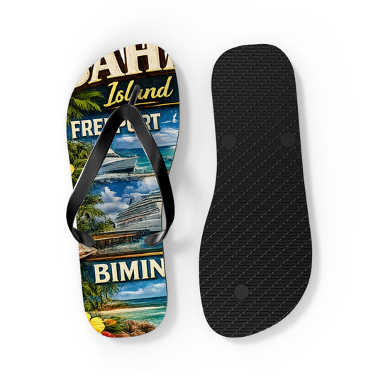 Bahamas Island Resort Flip Flops – Nassau & Bimini Tropical Vacation Sandals