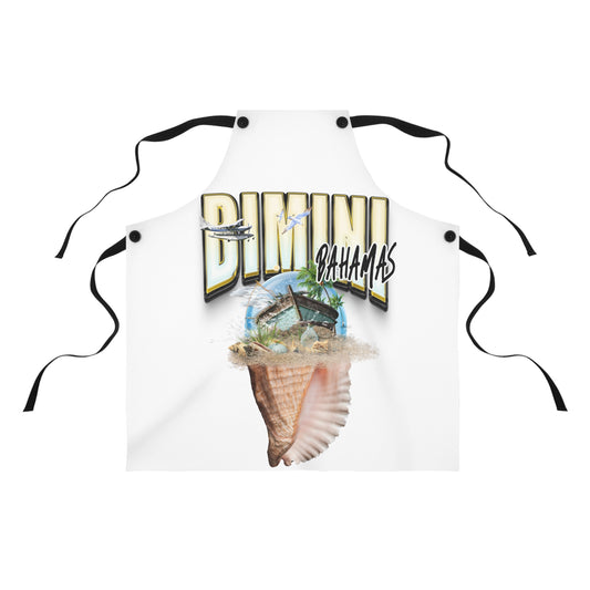 Bahamas Conch Shell Apron — 'Bimini' Tropical Island Kitchen Apron
