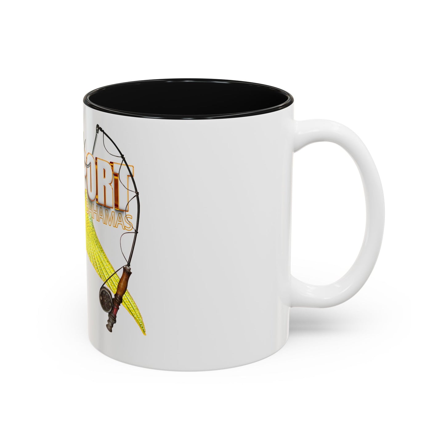 Hooked on Freeport Bahamas Mermaid Tail Fishing Mug | Two-Tone Accent