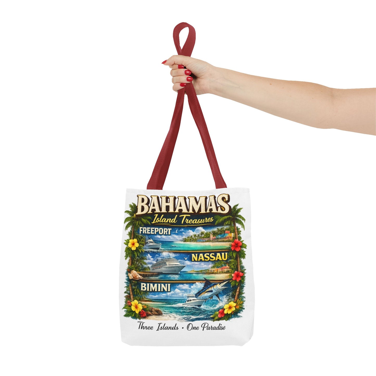 Bahamas Island Treasures Tote Bag – Freeport Nassau Bimini Beach Souvenir
