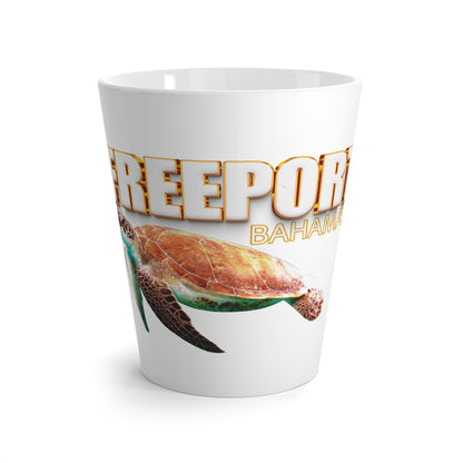 Freeport Bahamas Sea Turtle Latte Mug | Tropical Travel Souvenir