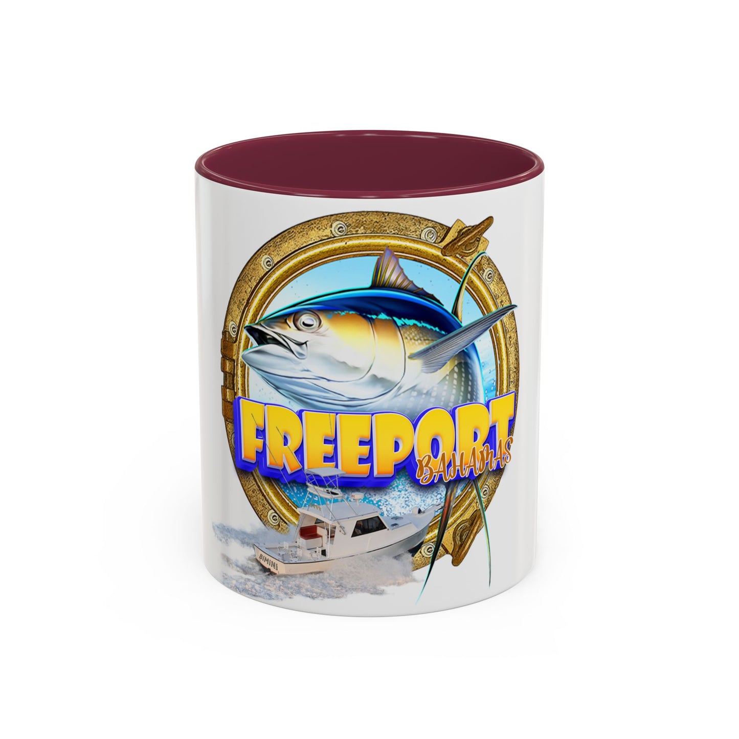 Freeport Marlin Fishing Mug | Color Accent Ceramic Mug