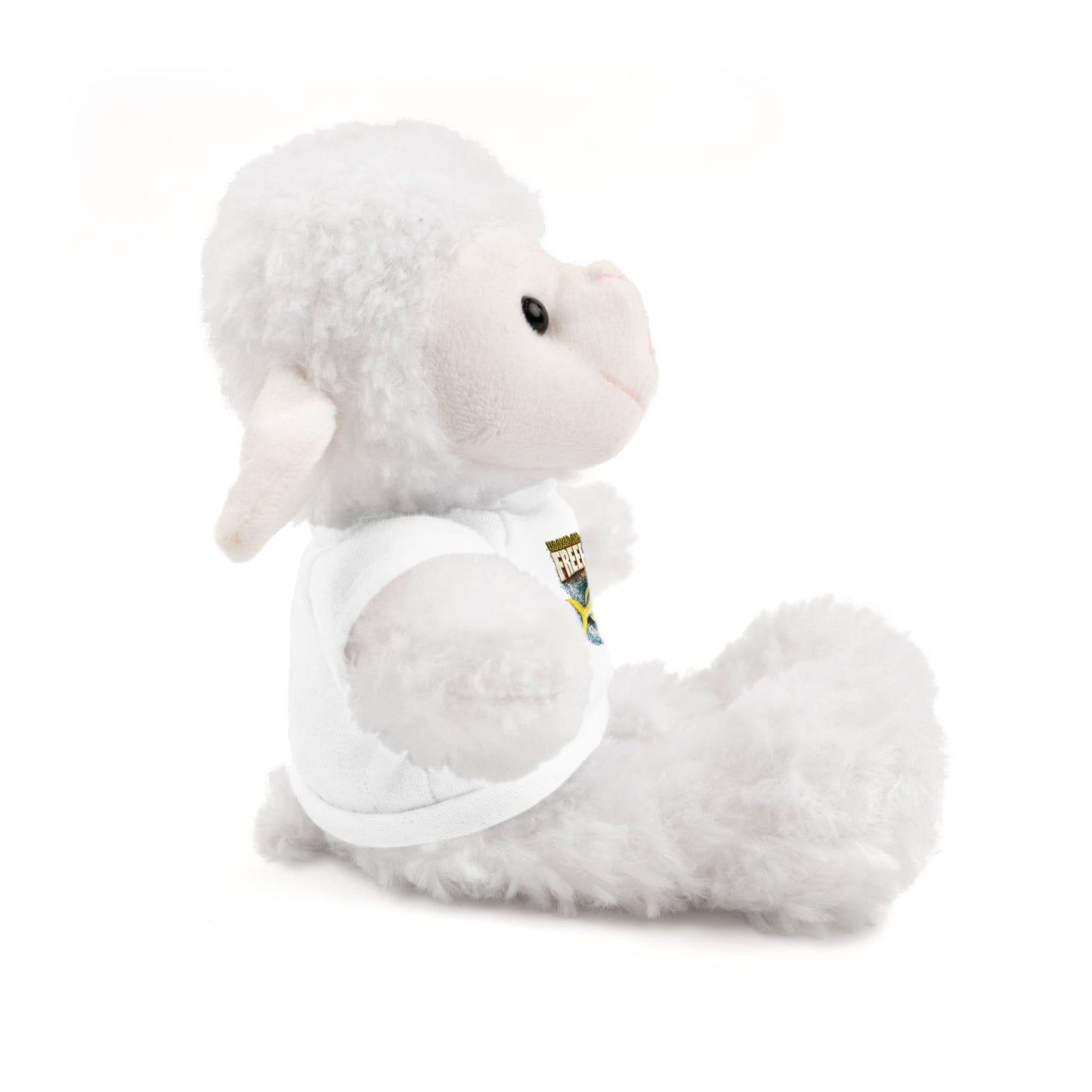 Plush Bear with 'Free Spirit' Tee — Soft Brown Teddy Gift for Kids & Adventurers
