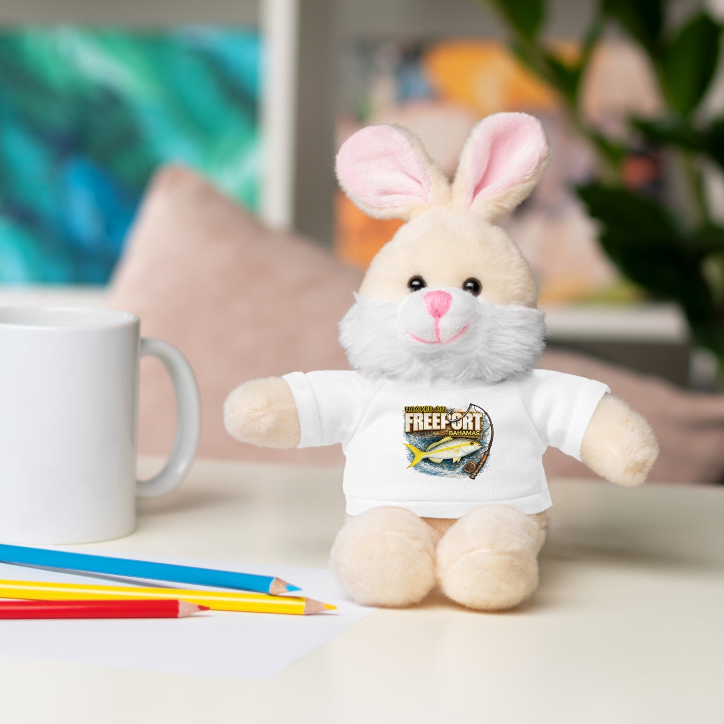 Plush Bear with 'Free Spirit' Tee — Soft Brown Teddy Gift for Kids & Adventurers
