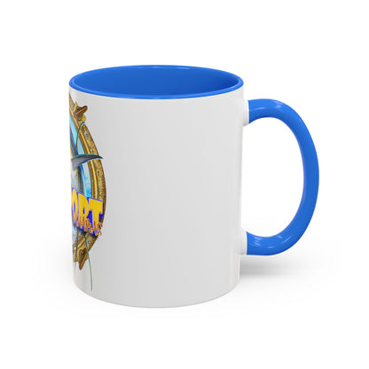 Freeport Marlin Fishing Mug | Color Accent Ceramic Mug