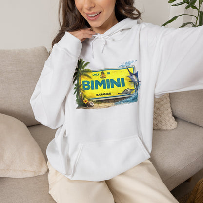 Bimini Bahamas Vintage Travel Hoodie — Tropical Palm Island Souvenir Sweatshirt
