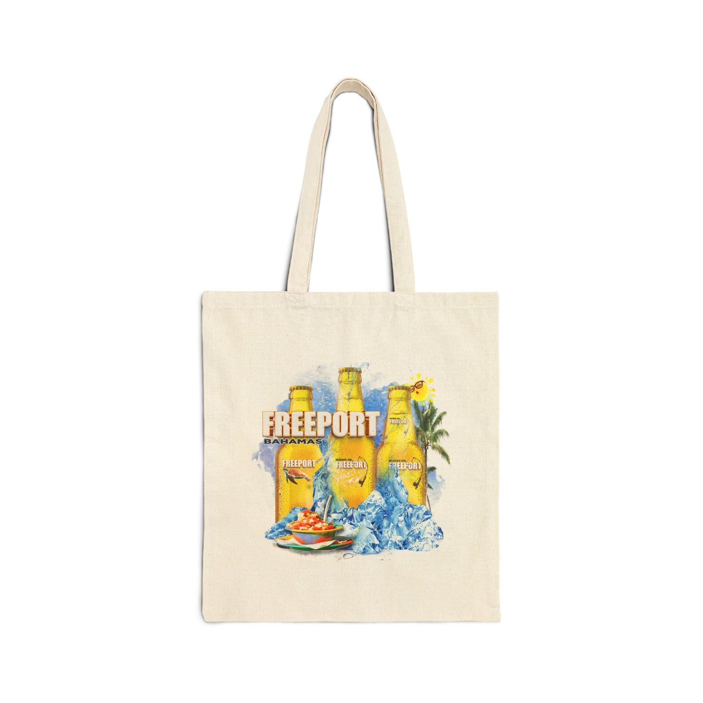Tote Bag — Freeport Rum Beach Graphic Cotton Tote