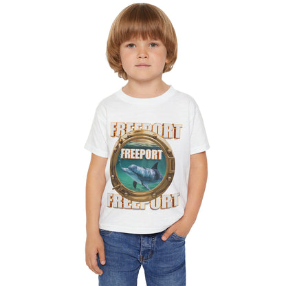 Freeport Dolphin Porthole Toddler T-shirt | Nautical Ocean Sea Life