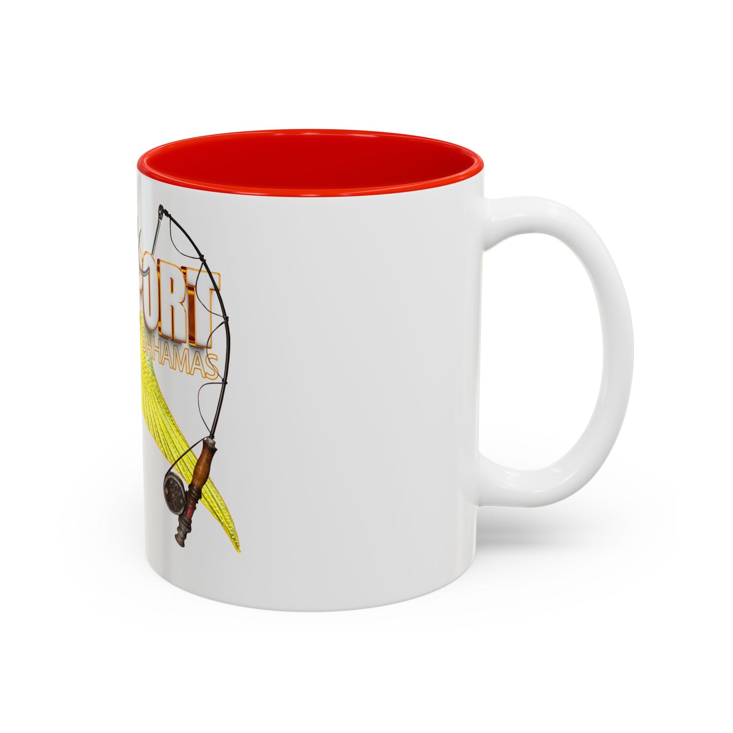 Hooked on Freeport Bahamas Mermaid Tail Fishing Mug | Two-Tone Accent