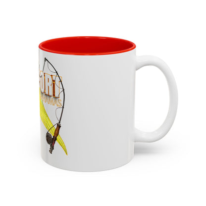 Hooked on Freeport Bahamas Mermaid Tail Fishing Mug | Two-Tone Accent
