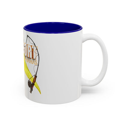 Hooked on Freeport Bahamas Mermaid Tail Fishing Mug | Two-Tone Accent