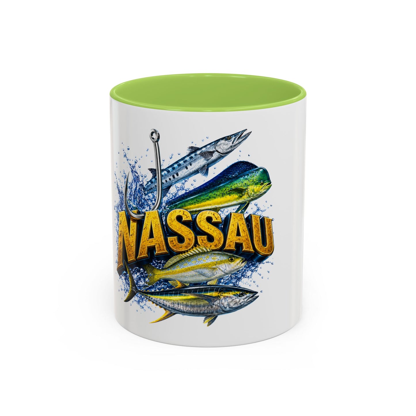 Nassau Fishing Mug – Tropical Gamefish Accent Coffee Cup (11/15oz)