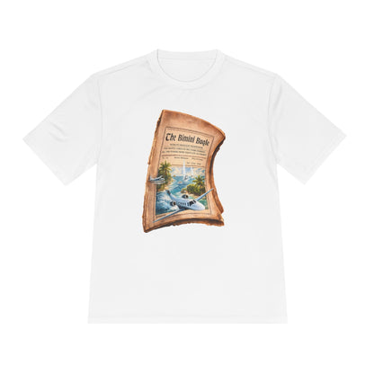 Vintage Travel Poster T-Shirt — Scenic Waterfall Newspaper Print