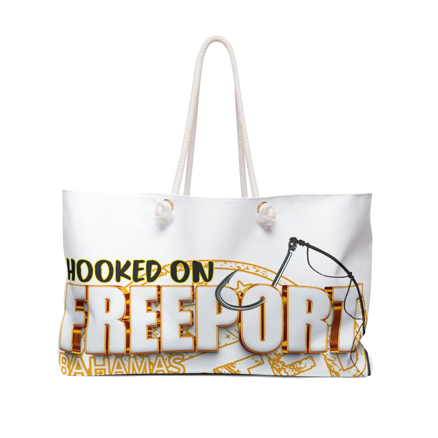 Hooked on Freeport Weekender Bag | Bahamas Fishing Reel Design