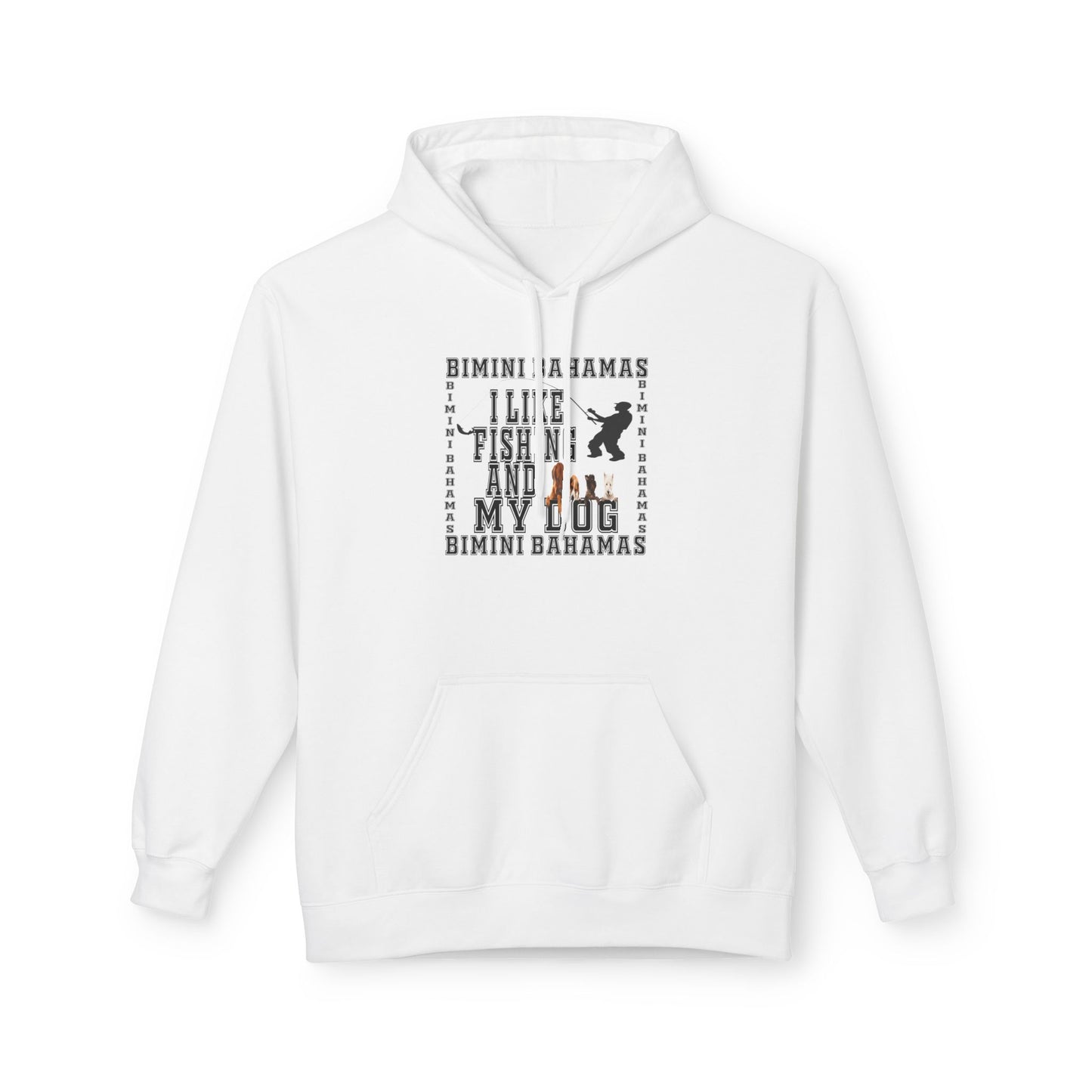 Bimini Bahamas Fishing Hoodie – “I Like Fish And My Dog” Graphic