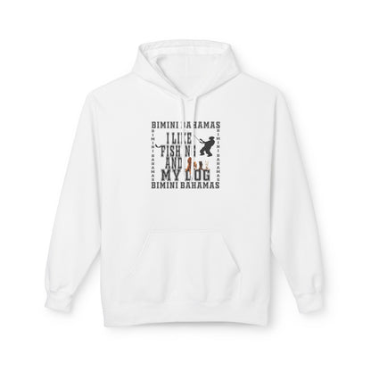 Bimini Bahamas Fishing Hoodie – “I Like Fish And My Dog” Graphic