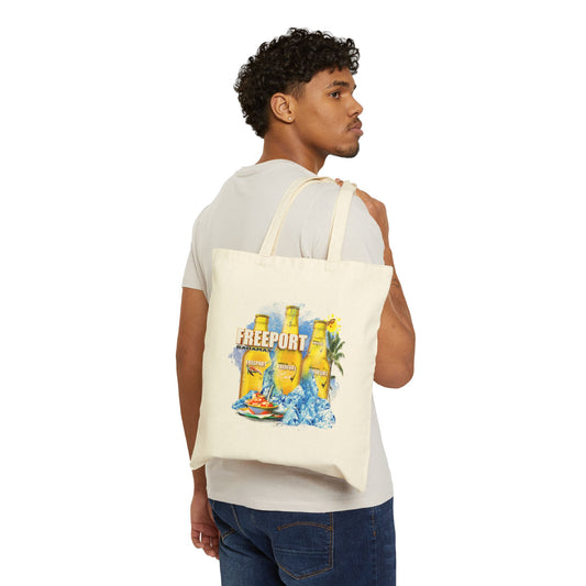 Tote Bag — Freeport Rum Beach Graphic Cotton Tote