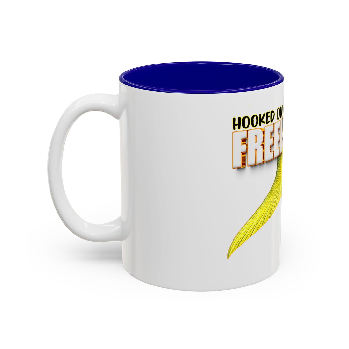 Hooked on Freeport Bahamas Mermaid Tail Fishing Mug | Two-Tone Accent