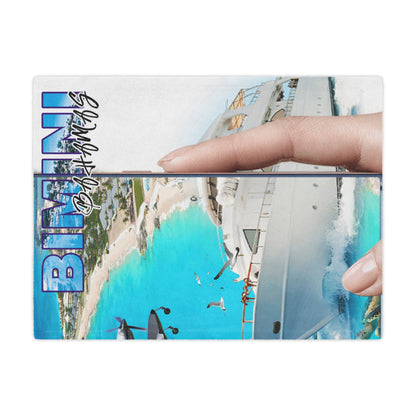 Bimini Bahamas Yacht Beach Minky Blanket | Tropical Ocean Cruise Throw