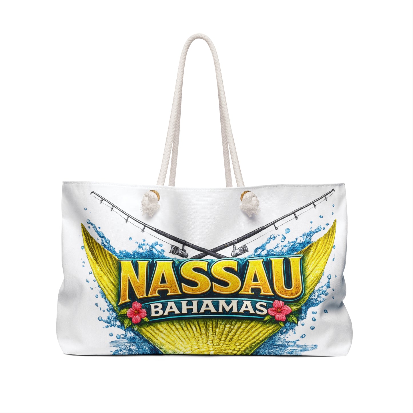 Nassau Bahamas Weekender Bag — Tropical Fishing Travel Tote