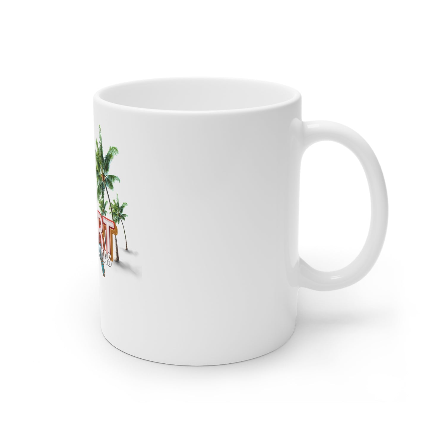 Freeport Bahamas Palm Trees Map Mug | Ceramic Travel Souvenir