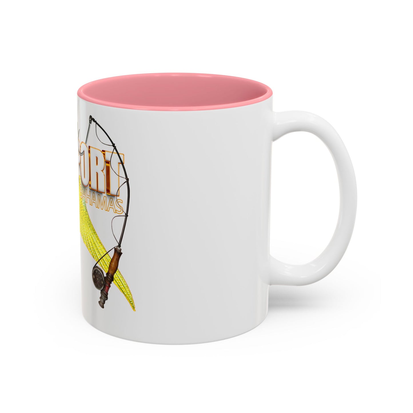 Hooked on Freeport Bahamas Mermaid Tail Fishing Mug | Two-Tone Accent