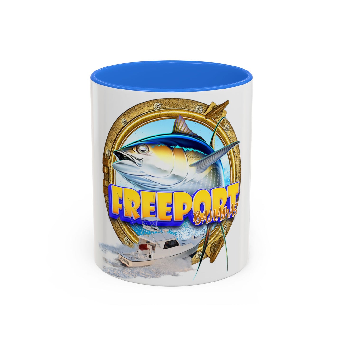 Freeport Marlin Fishing Mug | Color Accent Ceramic Mug