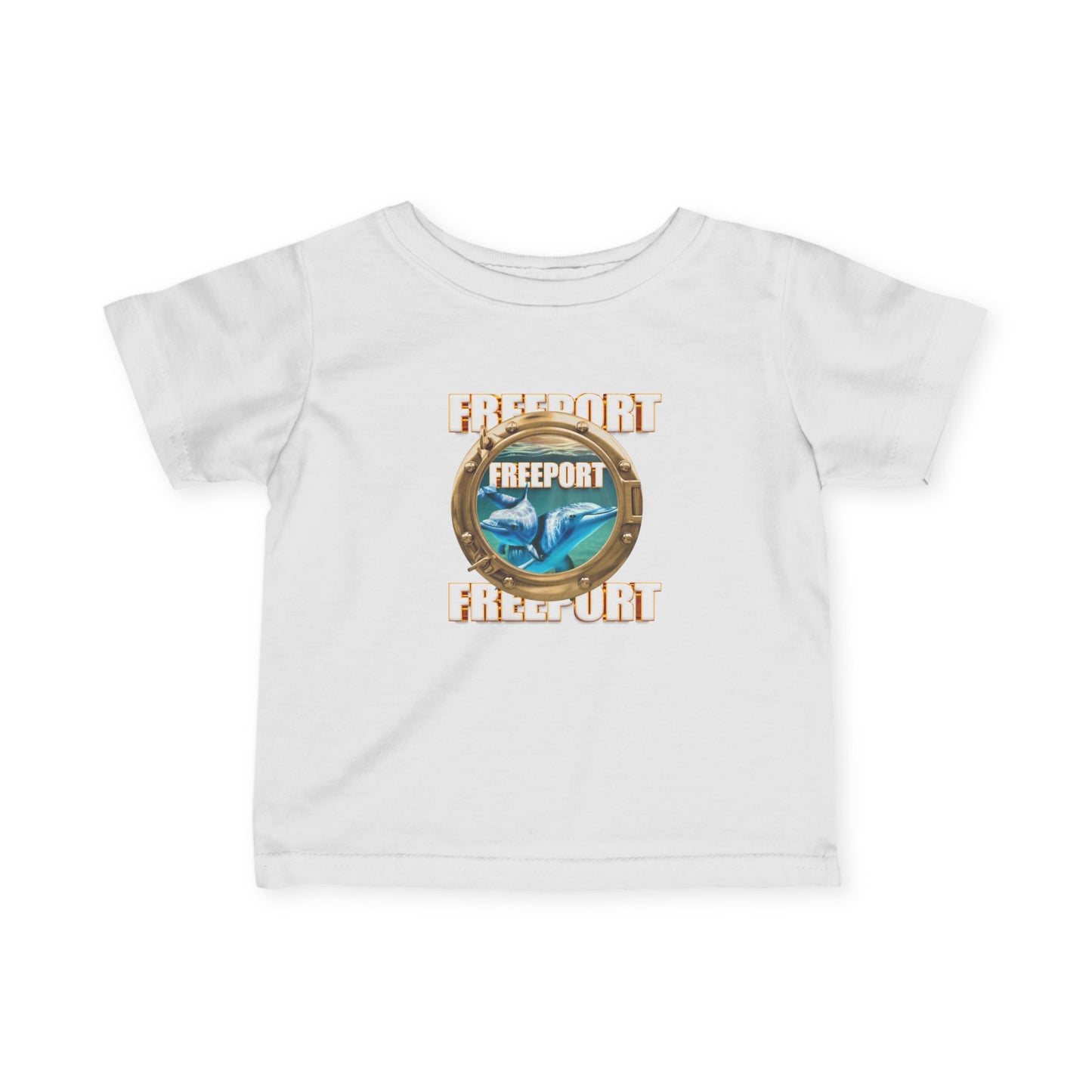Freeport Dolphin Logo Infant Tee | Nautical Beach Vacation Shirt