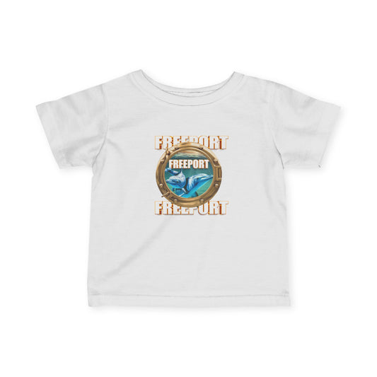 Freeport Dolphin Logo Infant Tee | Nautical Beach Vacation Shirt