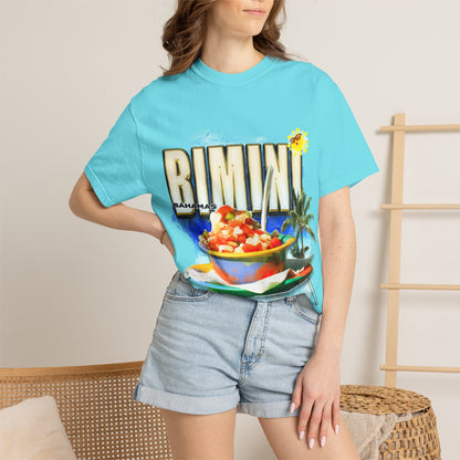 Rimini Beach Bowl T-Shirt | Italian Seaside, Palm Tree, Retro Postcard