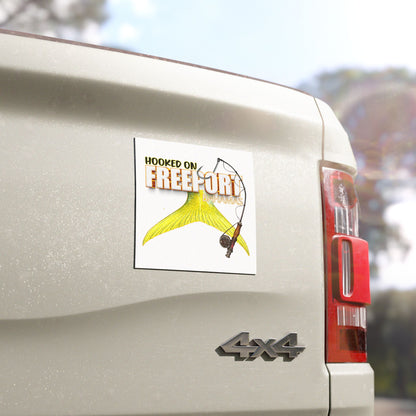 Hooked on Freeport Bahamas - Fishing Car Magnet