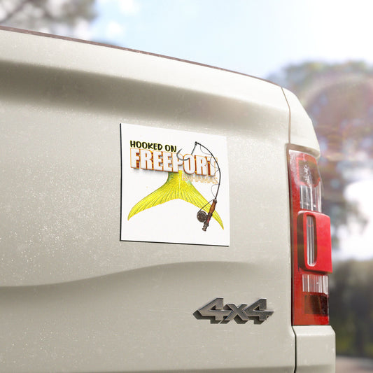 Hooked on Freeport Bahamas - Fishing Car Magnet