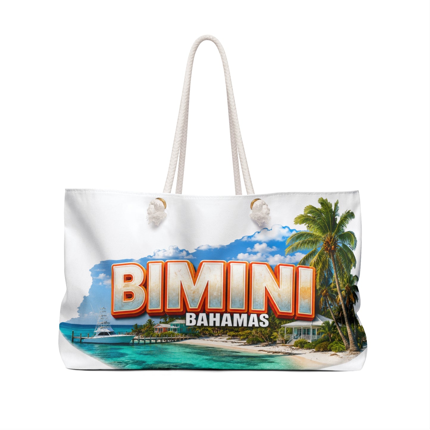Bimini Bahamas Weekender Bag — Tropical Beach Travel Tote