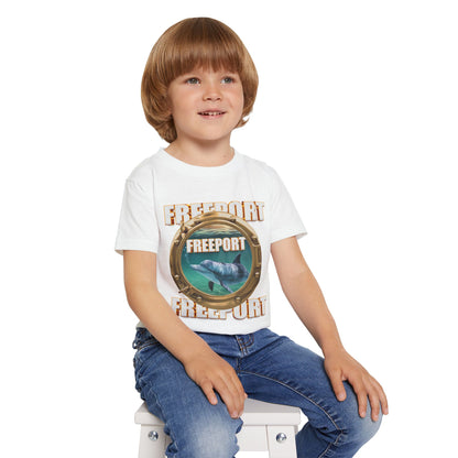 Freeport Dolphin Porthole Toddler T-shirt | Nautical Ocean Sea Life