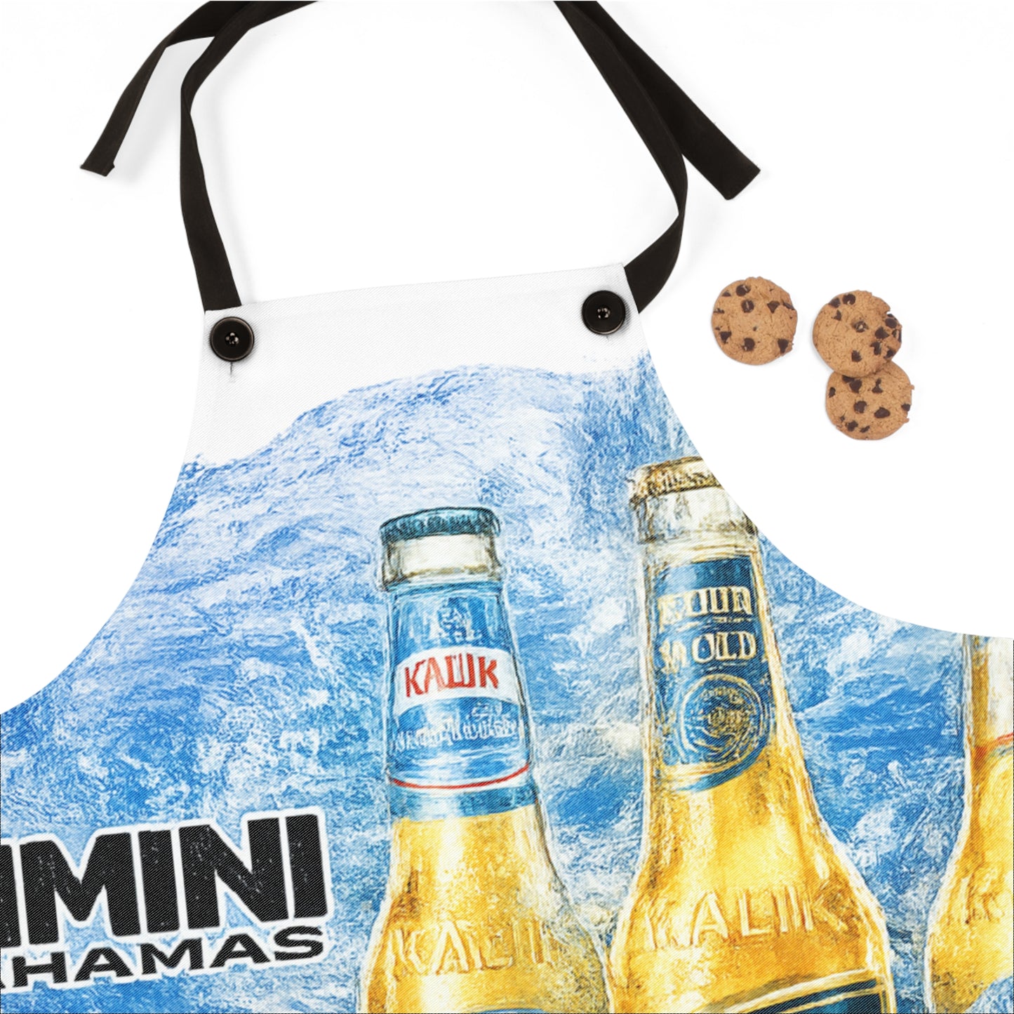 Bimini Bahamas Kalik Beer Apron — Tropical Beach Bar Cooking Apron