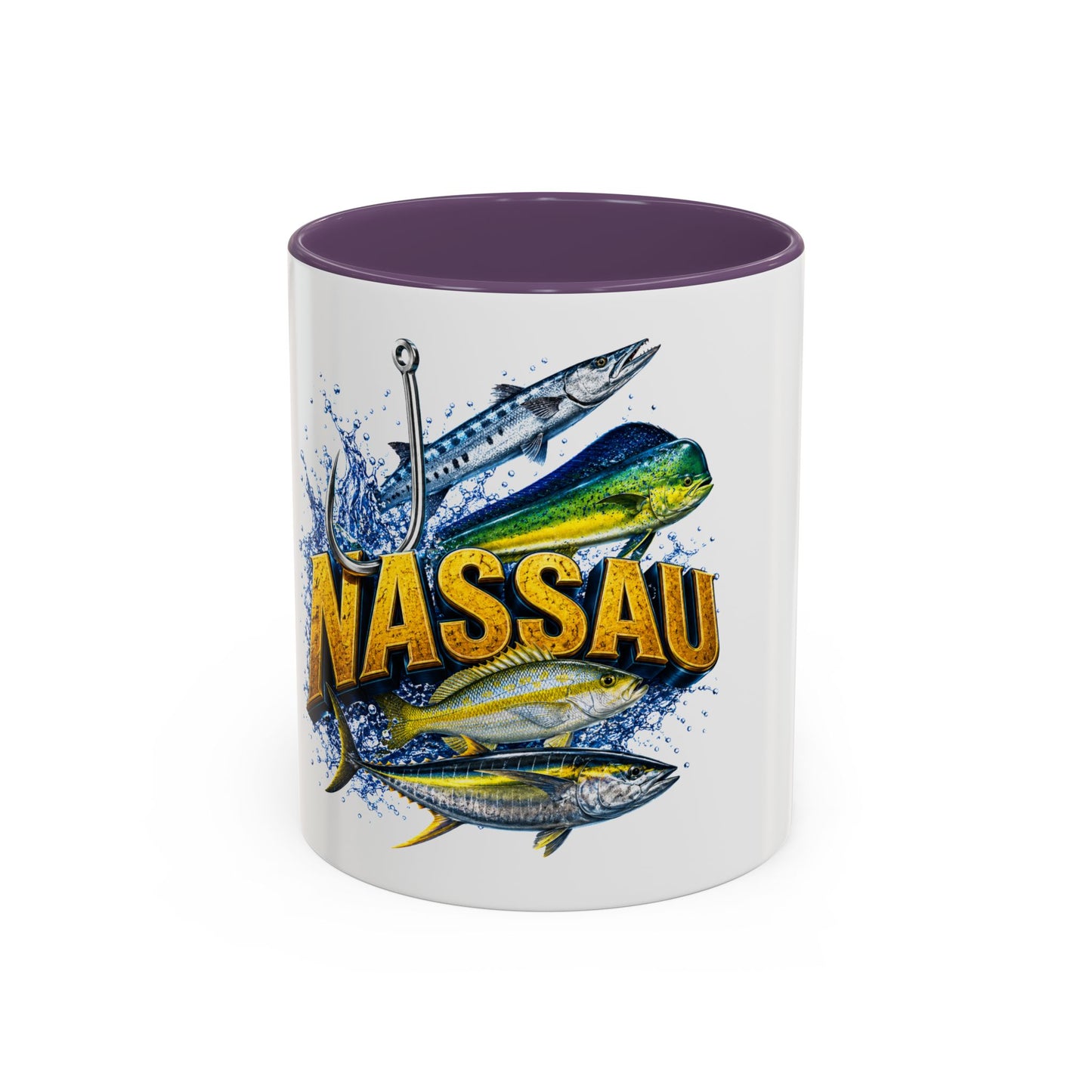 Nassau Fishing Mug – Tropical Gamefish Accent Coffee Cup (11/15oz)