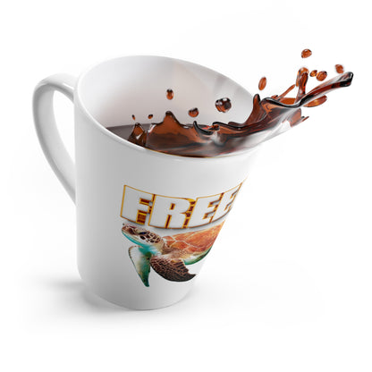 Freeport Bahamas Sea Turtle Latte Mug | Tropical Travel Souvenir
