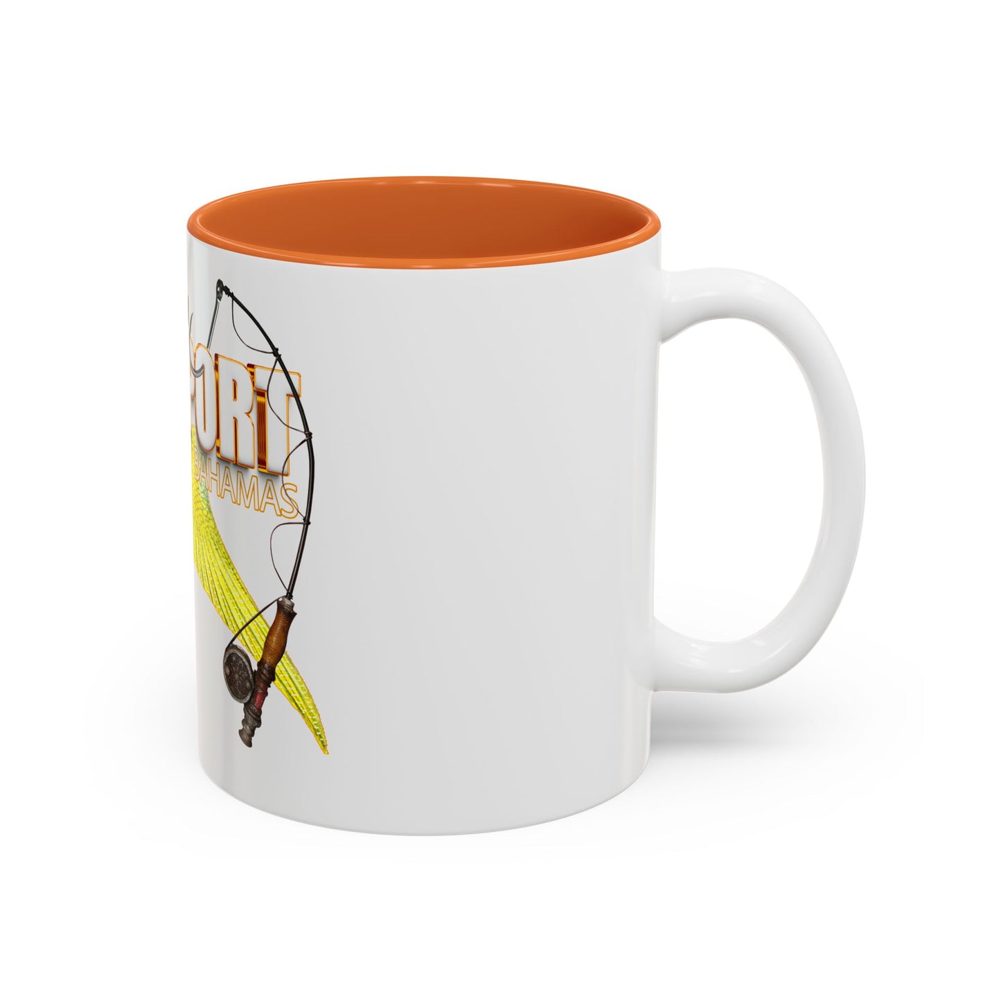 Hooked on Freeport Bahamas Mermaid Tail Fishing Mug | Two-Tone Accent