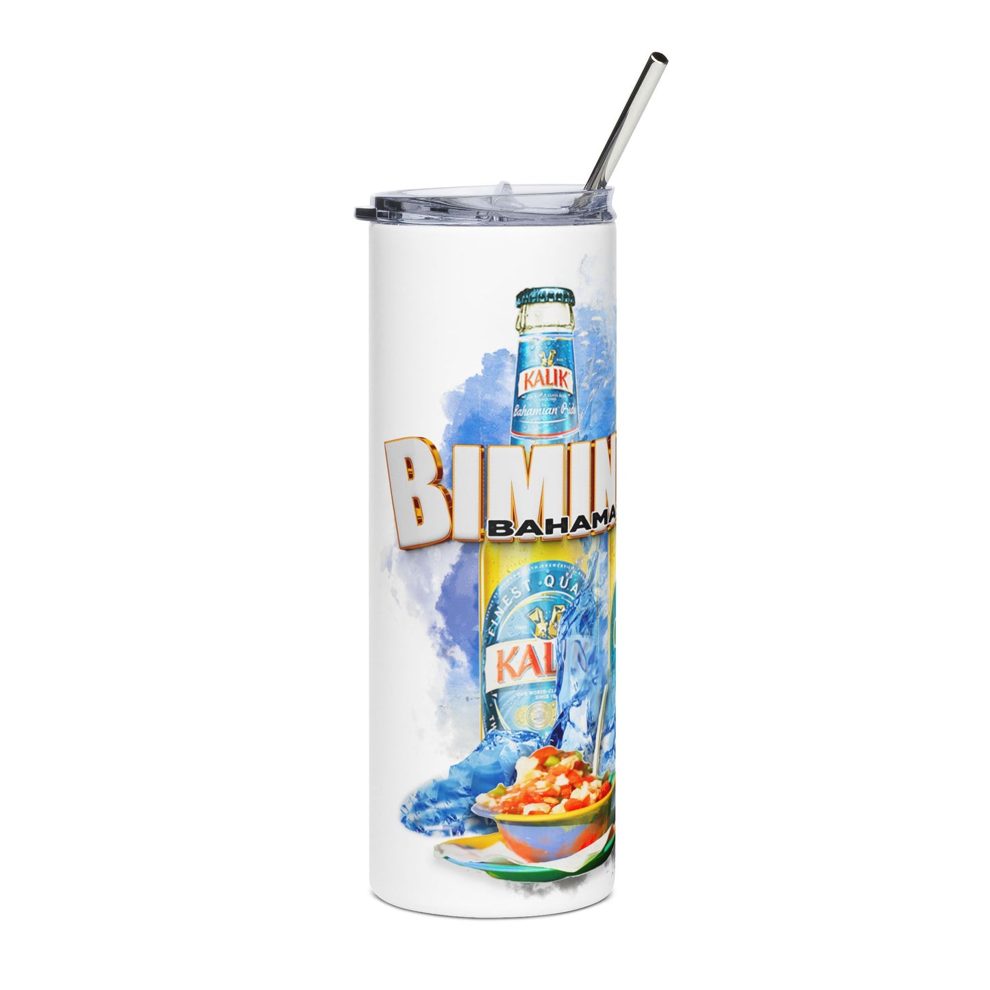 Bimini Bahamas Beer Bottle Tumbler | 20oz Stainless Steel Travel Tumbler