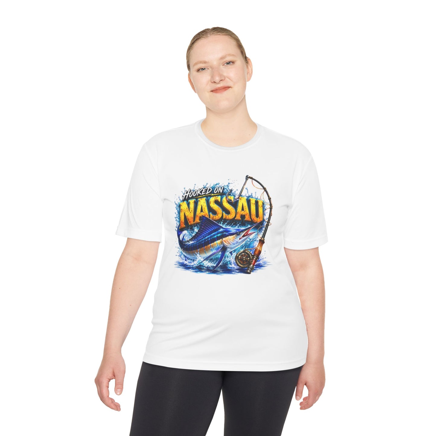 Hooked on Nassau Fishing Tee — Moisture-Wicking Sport Shirt