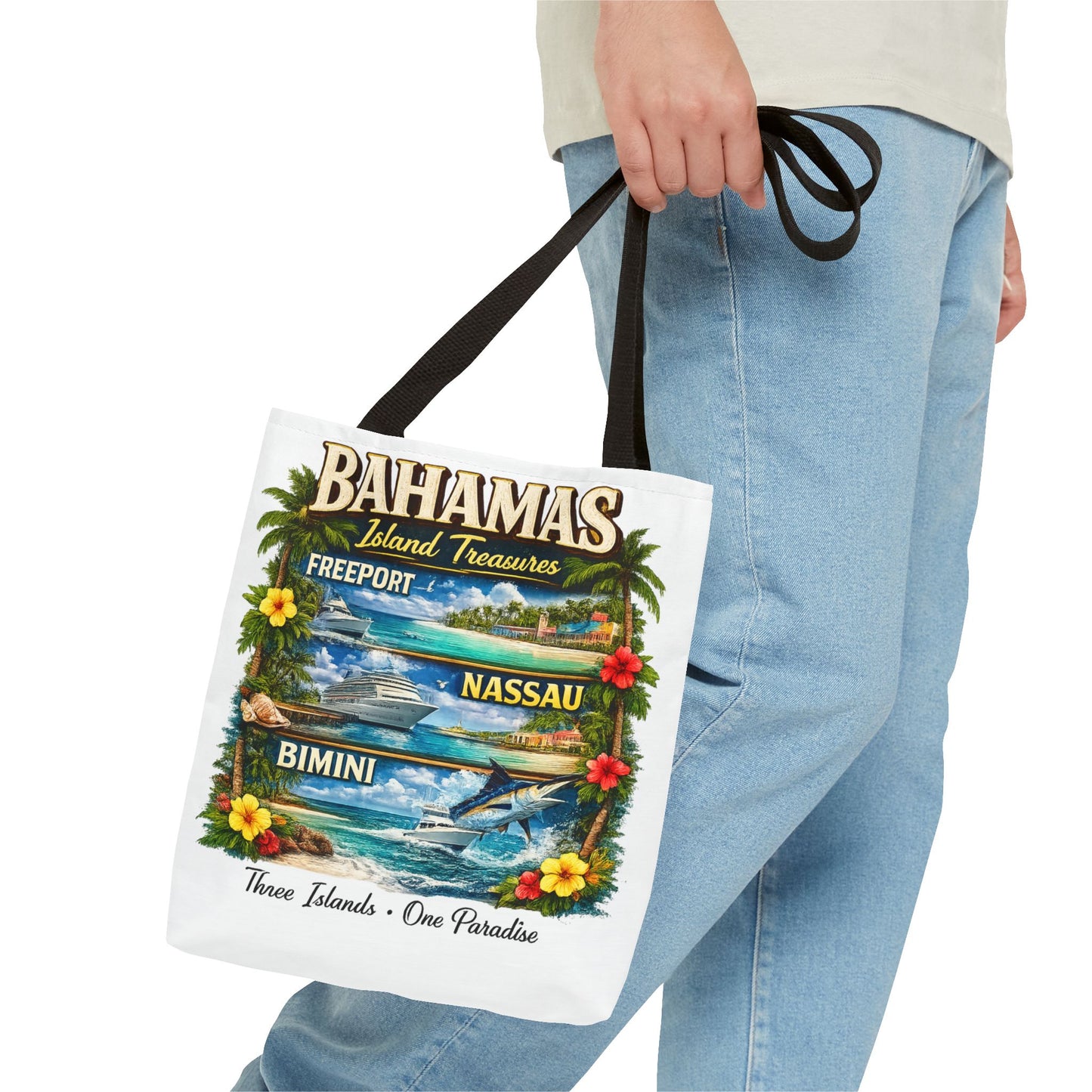 Bahamas Island Treasures Tote Bag – Freeport Nassau Bimini Beach Souvenir