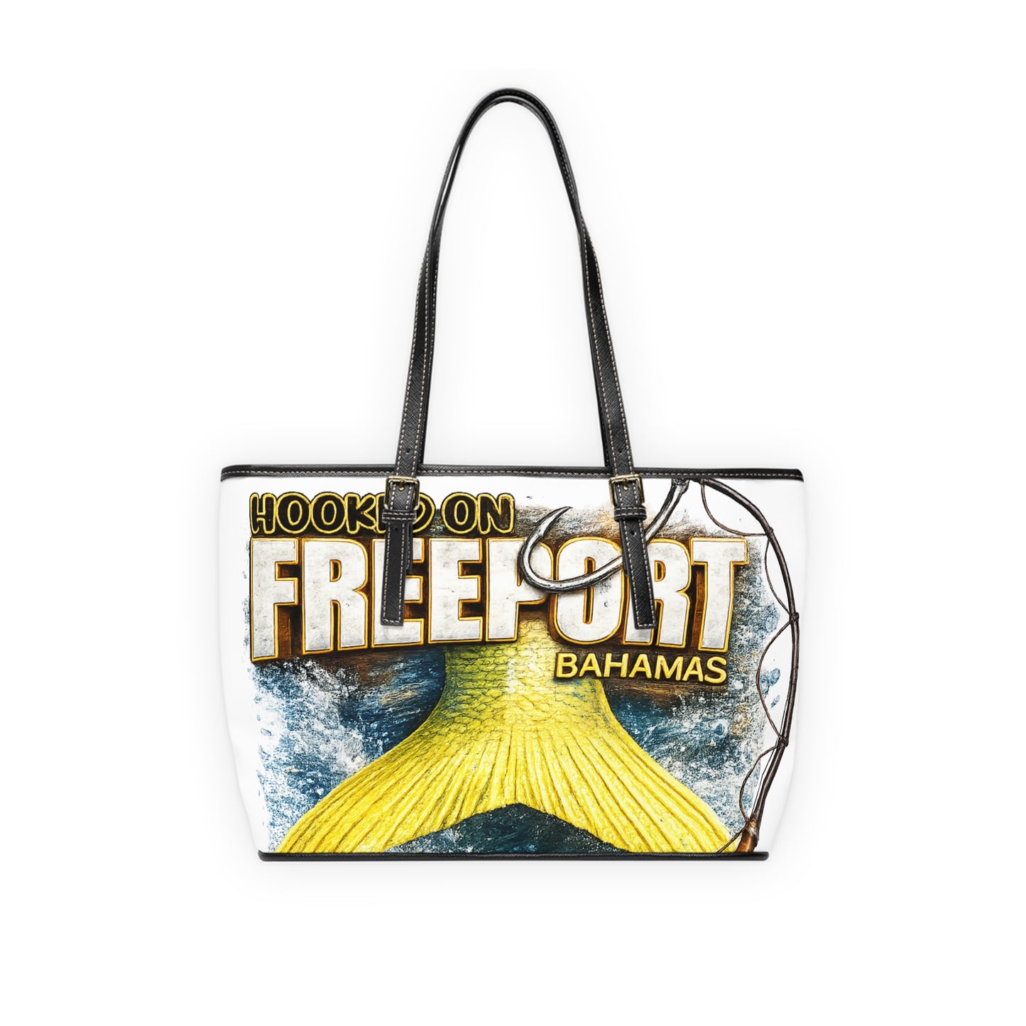 Freeport Bahamas Mermaid Tail PU Shoulder Bag – Hooked On Freeport Beach Tote