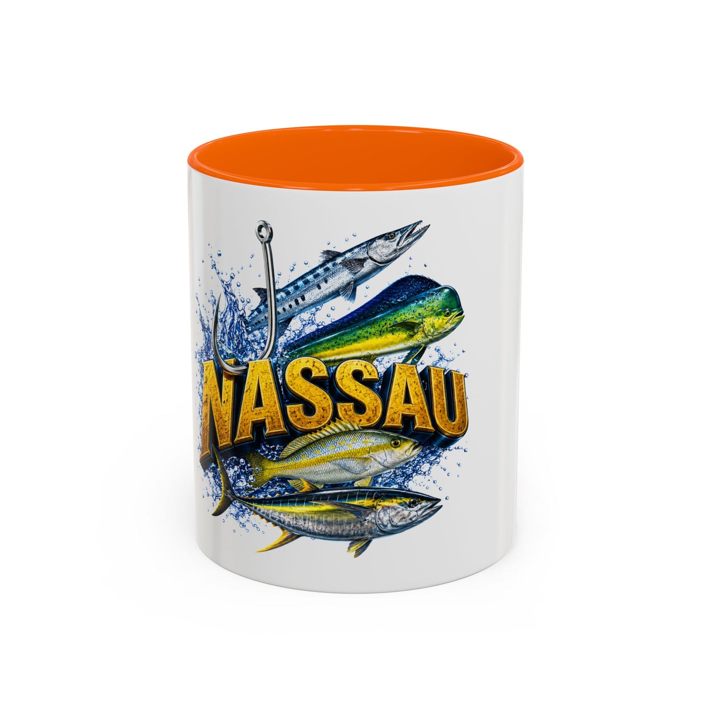 Nassau Fishing Mug – Tropical Gamefish Accent Coffee Cup (11/15oz)