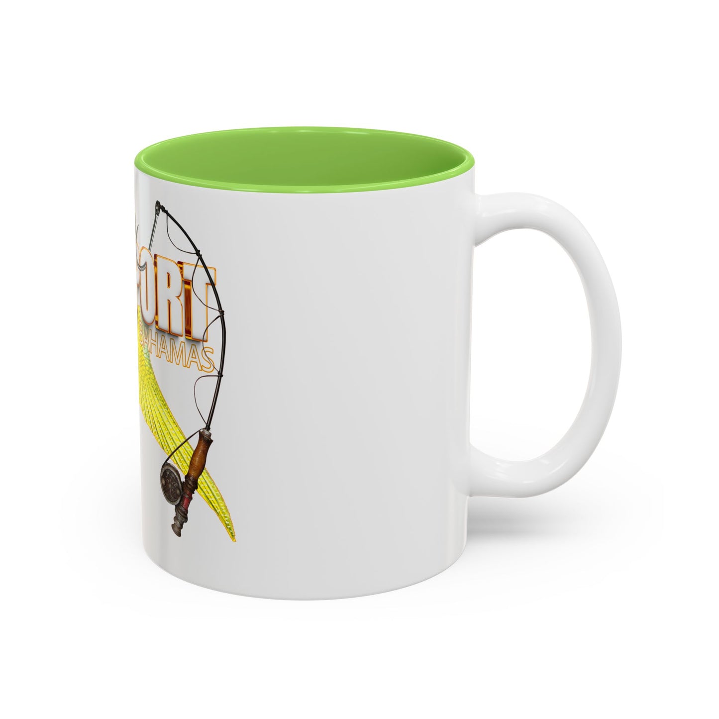 Hooked on Freeport Bahamas Mermaid Tail Fishing Mug | Two-Tone Accent