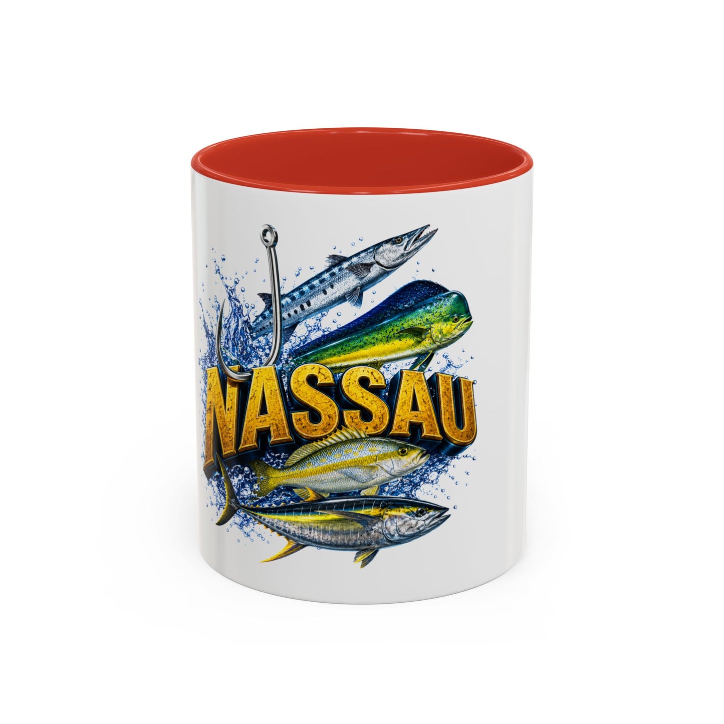 Nassau Fishing Mug – Tropical Gamefish Accent Coffee Cup (11/15oz)