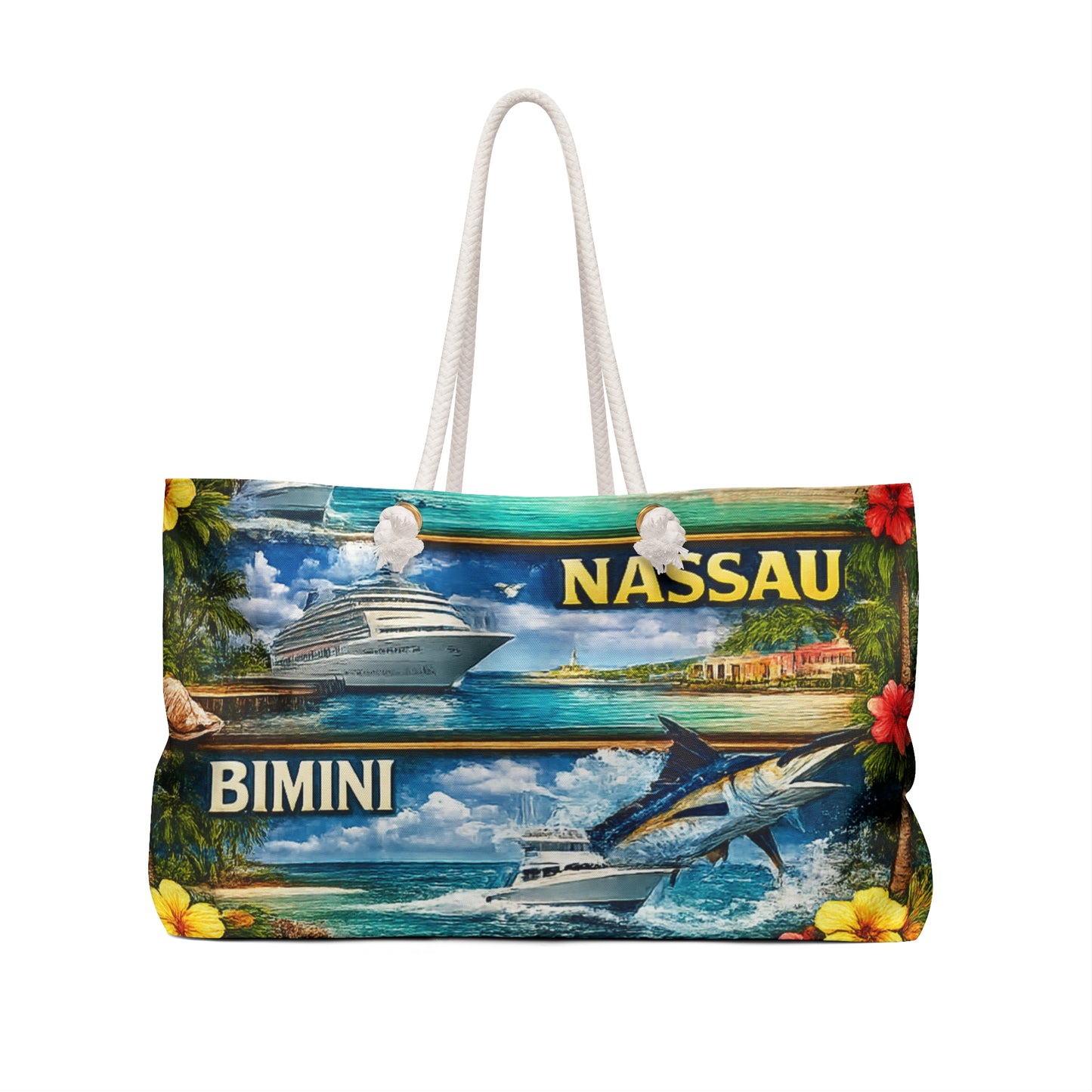 Bahamas Island Treasures Weekender Bag — Nassau, Freeport & Bimini Beach Travel Tote