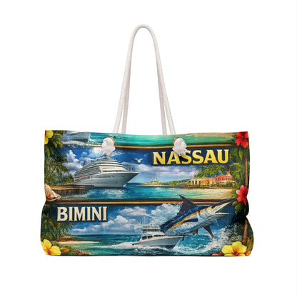 Bahamas Island Treasures Weekender Bag — Nassau, Freeport & Bimini Beach Travel Tote